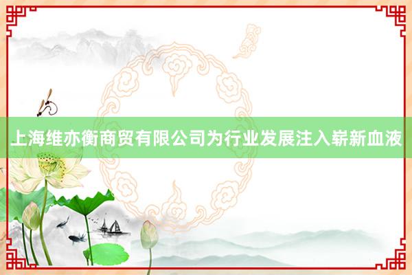 上海维亦衡商贸有限公司为行业发展注入崭新血液